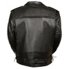 Men's HighwayLeather vented motorcycle jacket with side laces, featuring a rugged design and adjustable fit.