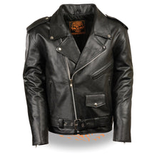 Youth Sized Traditional Style Police Biker Jacket - HighwayLeather