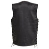 Youth Sized Snap Front Side Lace Leather Vest - HighwayLeather
