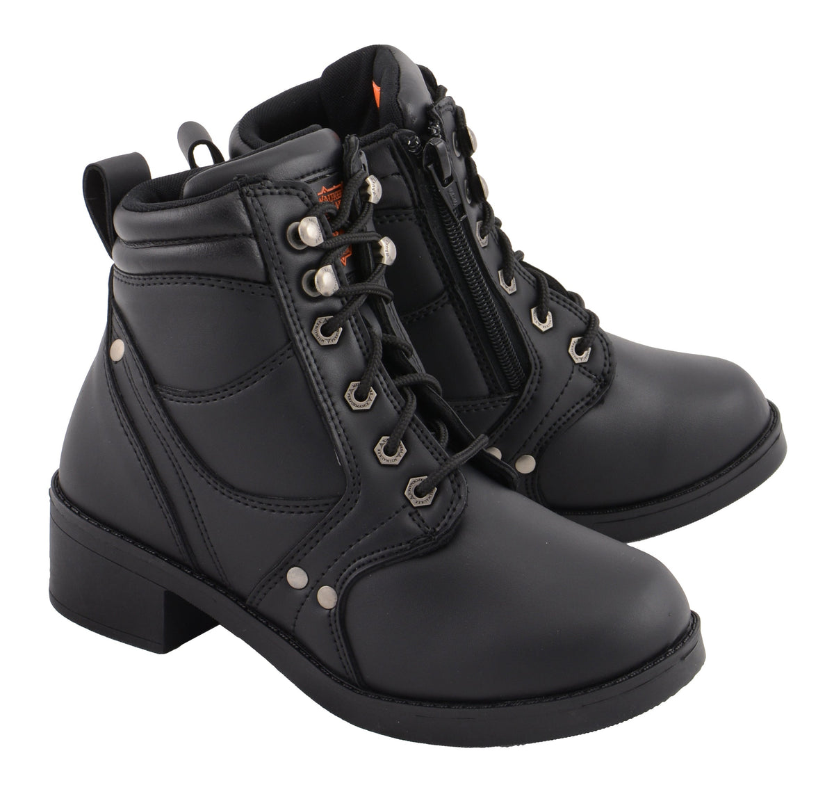 Kid's plain toe zipper boots by HighwayLeather featuring side zipper closure and durable design.