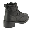 Kids lace-to-toe side zipper biker boots by HighwayLeather, featuring sturdy design and side zipper closure.