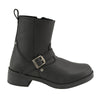 Kids' 6-inch engineer style biker boots by HighwayLeather, featuring sturdy leather construction and classic biker design.