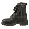 Men's Buckled and Lace to Toe Boot w/ Side Zipper Entry - HighwayLeather