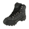 Milwaukee Leather men's black water and frost proof leather boots, size 7, featuring sturdy construction and durable design.