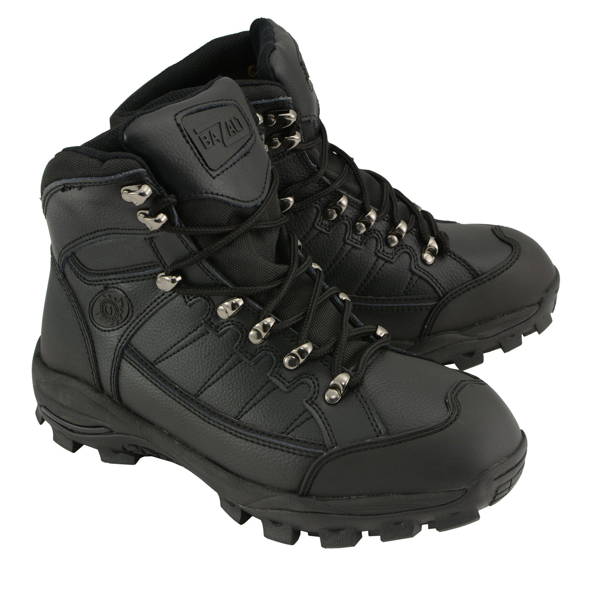 Milwaukee Leather men's black waterproof and frost-proof leather boots, size 7, with sturdy design and secure laces.