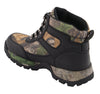 Men's Waterproof Black Hiking Boot w/ Mossy Oak® Print - HighwayLeather