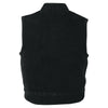 Kids blue denim club style snap front vest by Milwaukee Leather, featuring black color and classic design.