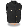 Kids Denim Club Style Snap Front Vest - HighwayLeather