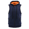 Mens Triple Option Club Style Vest with Fully Removable Hoodie Jacket - HighwayLeather