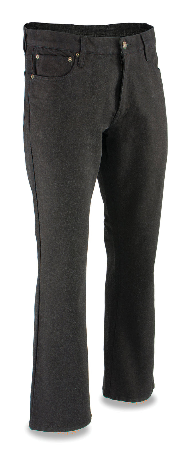 Men's black CHAPS denim jeans by HighwayLeather with 5 pockets and Aramid® fiber infusion for durability.