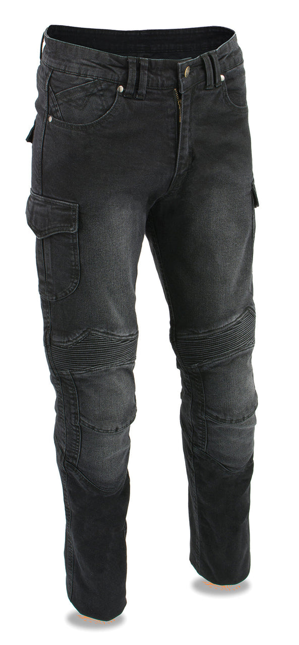 Men's Armored Straight Cut Denim Jeans Reinforced w/ Aramid® by DuPont™ Fibers - HighwayLeather