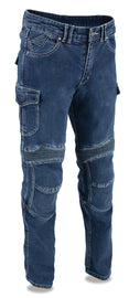 Men's Armored Straight Cut Denim Jeans Reinforced w/ Aramid® by DuPont™ Fibers - HighwayLeather