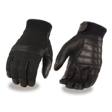 Men's Leather/Mesh Perforated Glove w/ Gel Palm & Flex Knuckles 