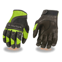 Ladies  Leather/Mesh Combo Racing Gloves w/ Padding - HighwayLeather