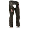Ladies Chap w/ Wing Embroidery And Rivet Detailing - HighwayLeather
