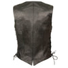 Ladies Classic Side Lace Vest - HighwayLeather
