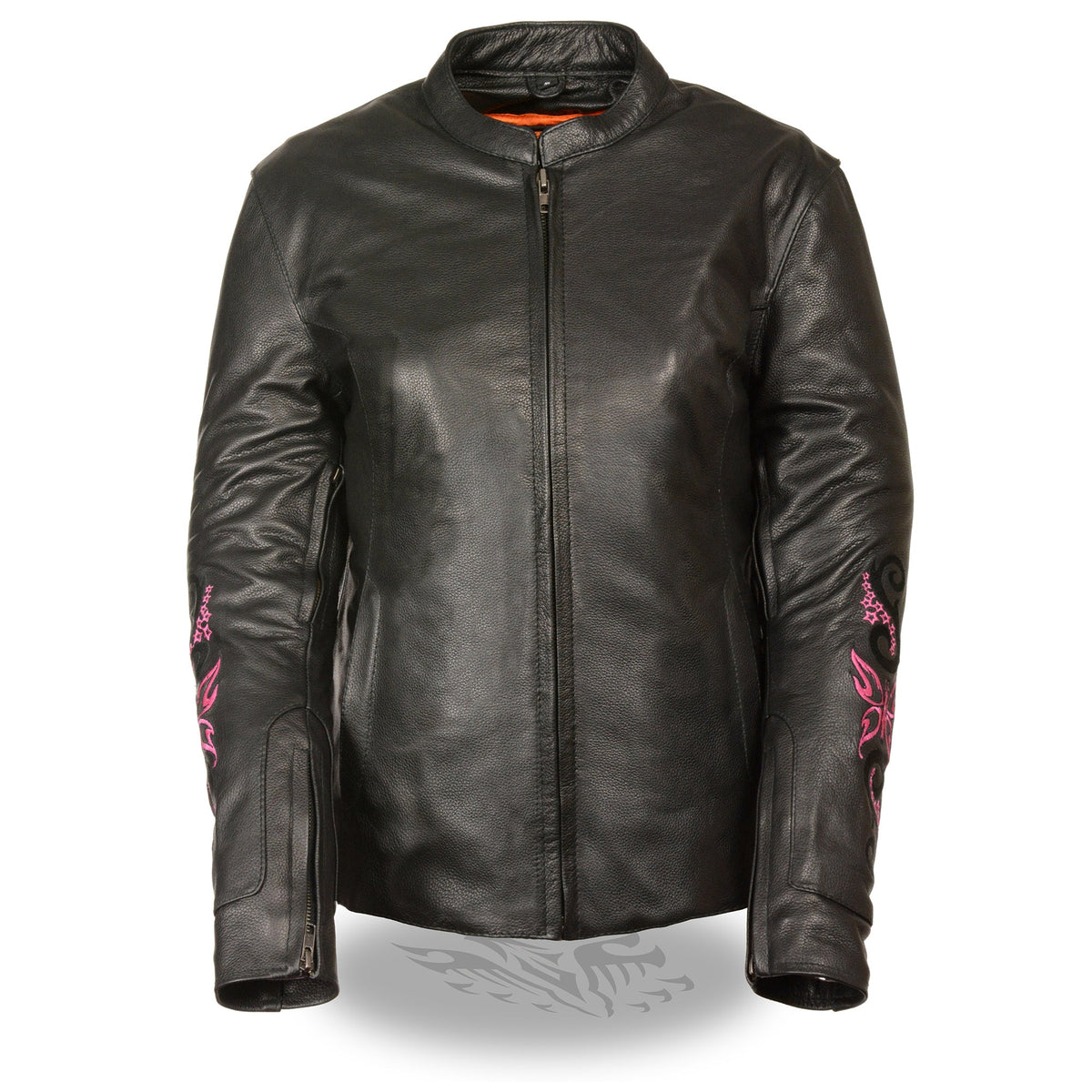Women's jacket by Dynamicleather featuring butterfly and star detailing, stylish outerwear with intricate embellishments.