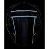 Men's HighwayLeather reflective band and piping scooter jacket, black men's jacket with safety features and stylish design.