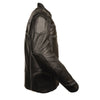Men's reflective band and piping scooter jacket by HighwayLeather, featuring sleek design and high visibility details.