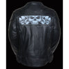 Women's Crossover Scooter Jacket w/ Reflective Skulls - HighwayLeather
