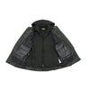 Women Black 3/4 Hooded Leather Jacket with Side Stetch Fit - HighwayLeather