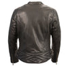 Women’s lightweight black racer jacket with crinkled arm detailing by HighwayLeather, stylish and comfortable for casual wear.