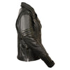 Ladies fitted beltless motorcycle jacket with rivet detailing by HighwayLeather, showcasing sleek design and metal accents.