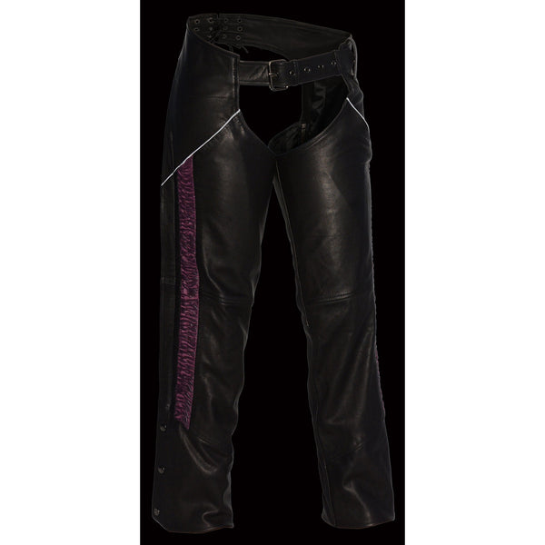 Ladies Lightweight Low Rise Chap w/ Crinkled Leg Striping– HighwayLeather