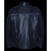 Men's HighwayLeather vented scooter jacket with heated technology, featuring multiple vents and a sleek black design.