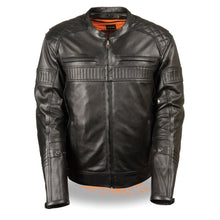 Men's Quilted Pattern Triple Vent Scooter Jacket - HighwayLeather