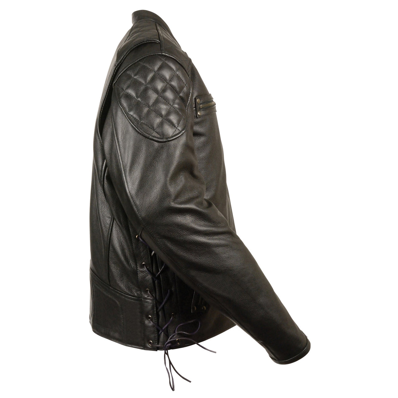MLM1580 Men's Full Side Lace Vented Scooter Jacket– HighwayLeather