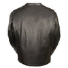 Men's Throwback Scooter Jacket w/ Side Stretch, Sleeve Embellishments - HighwayLeather