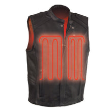 Men's Zipper Front Vest w/ Heated Technology - HighwayLeather