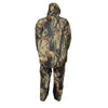 Men's jungle camouflage rain suit by Dynamicleather, high-performance rain gear with adjustable hood and waterproof fabric.