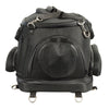 Heavy duty motorcycle pet carrier sissy bar bag by HighwayLeather, 16x12x13 inches, designed for bikers and pet travel.