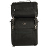 Large textile combo two-piece sissy bar bag for motorcycles, highwayLeather biker bags, showing durable 14x16x10 storage compartments.