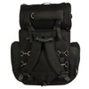 HighwayLeather large two-piece deluxe sissy bar bag for bikes, 14.5x16x7 inches, durable biker bag with secure straps.