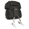 HighwayLeather textile combo two-piece sissy bar bag for bikes, measuring 16x17x11x23 inches, sturdy and durable motorcycle storage.