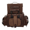 Large Antique Brown Four Piece Studded PVC Touring Pack w/ Barrel Bag (18X16X9) - HighwayLeather