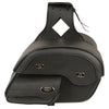 Cruiser Style Slant Pouch Throw Over Saddle Bag (14X10X5.5X18) - HighwayLeather