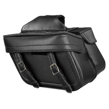 Zip Off PVC Throw Over Saddle Bag w/ Double Strap Front (14.5X9.5X6X19.5) - HighwayLeather