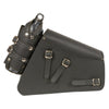 Dynamicleather right side PVC biker bag with bottle holder, interior gun and ammo holster, 13x7x3 inches, sturdy and practical design