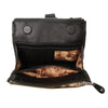 Leather studded shoulder bag by HighwayLeather featuring a sleek design with metal studs and functional compartments.