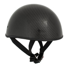 MPH DOT Half Helmet w/ Carbon Fiber Look Shiny Black - HighwayLeather