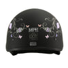 MPH DOT Helmet w/ Drop Sun Visor Sugar Skull Graphic Shiny Black - HighwayLeather
