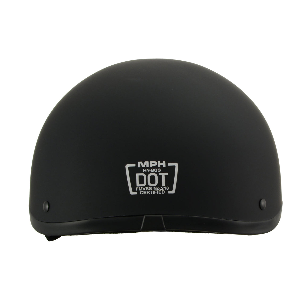 MPH Americas Smallest DOT Helmet Matte Black HighwayLeather