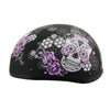 MPH DOT Ladies Helmet w/ Sugar Skull Design Matte Black - HighwayLeather