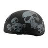 MPH America's Smallest DOT Helmet w/ Skeleton Head Graphics Matte Black - HighwayLeather