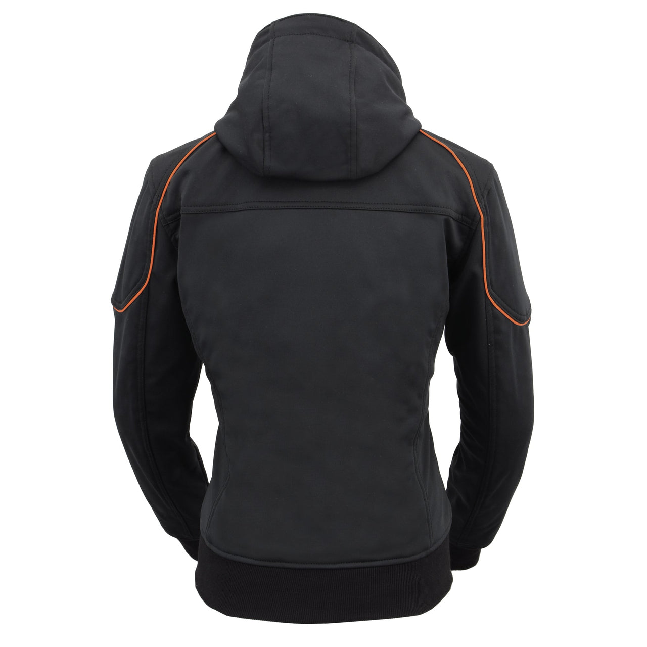 Women Soft Shell Armored Racing Style Jacket with Detachable Hood ...