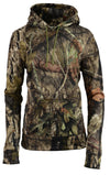 Women’s Mossy Oak® camouflage hoodie from HighwayLeather, a cozy pull-over jacket with woodland camouflage print.